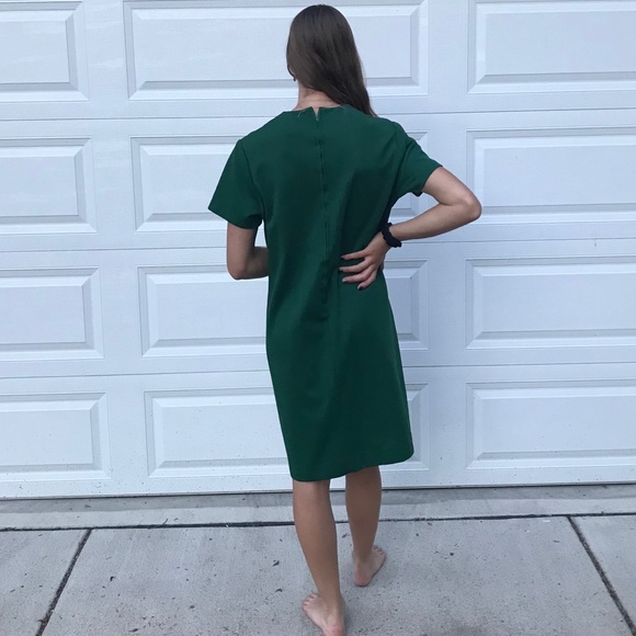 Vintage 1960s emerald green mod dress - Picture 7 of 8